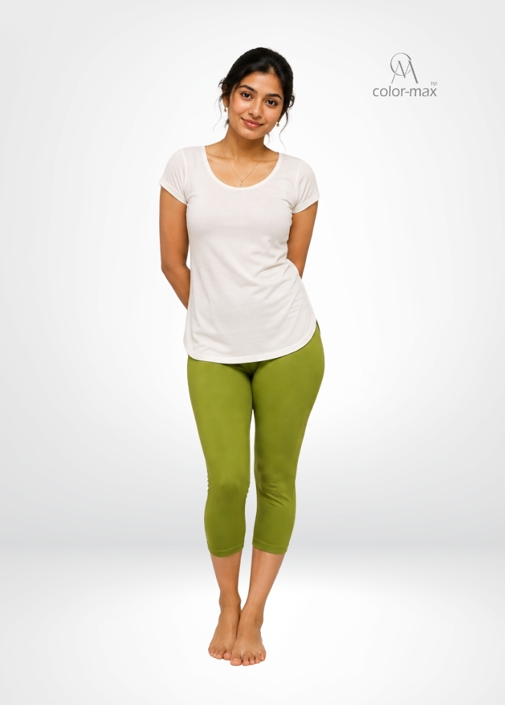 DARK MEHANTI - Premium Cotton Lycra Capri Leggings